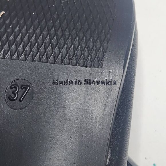 NWT Rieker Womens Black Leather Block Heel Square Toe Ankle Boots Size 37 - Picture 9 of 10